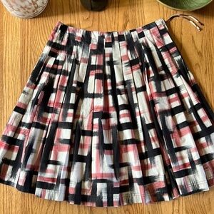 Calvin Klein Skirt Women’s  6 Pleated Side Zip Plaid Lite Pink